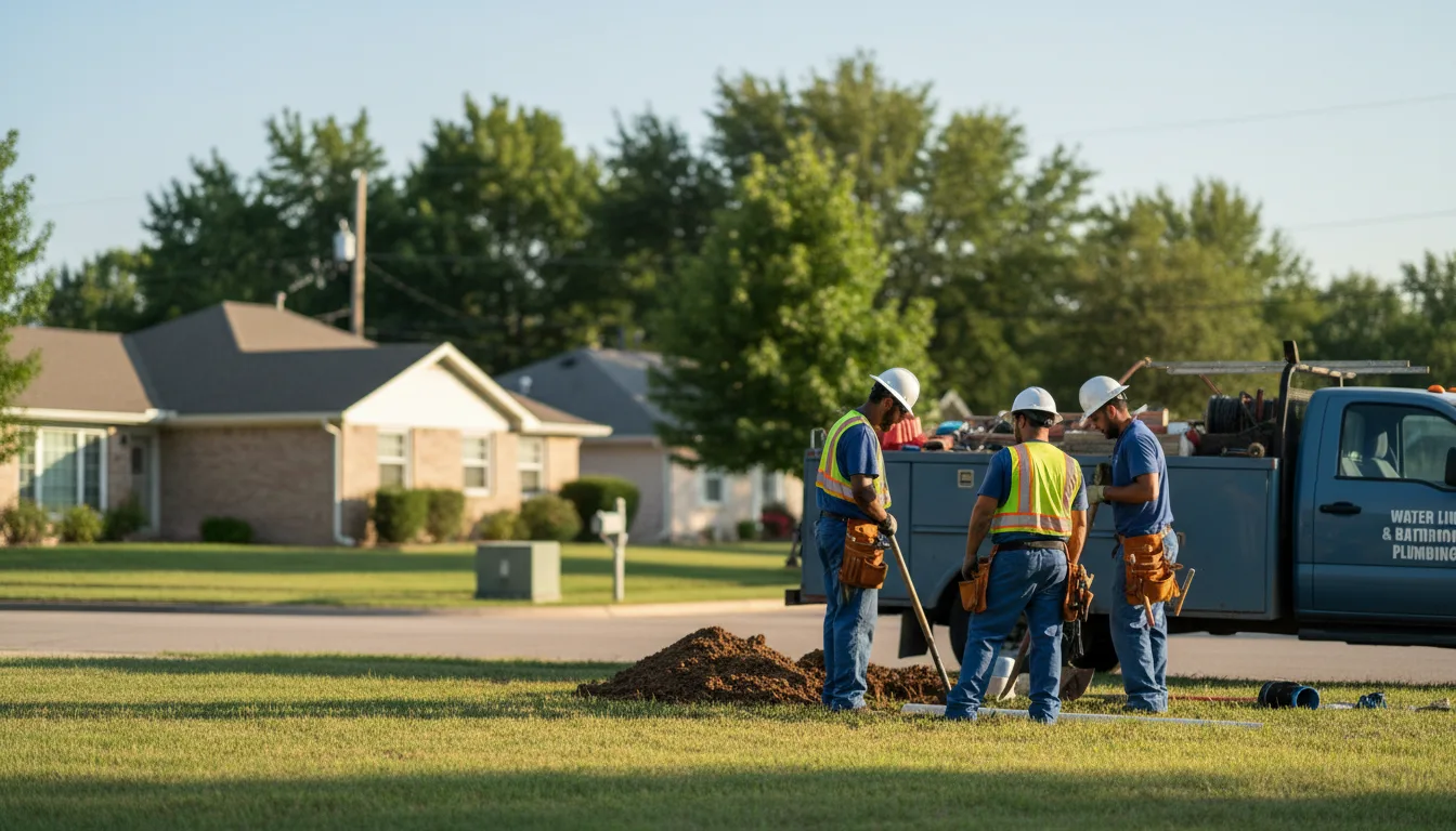 Residential water line and bathroom plumbing service in Monticello, IA